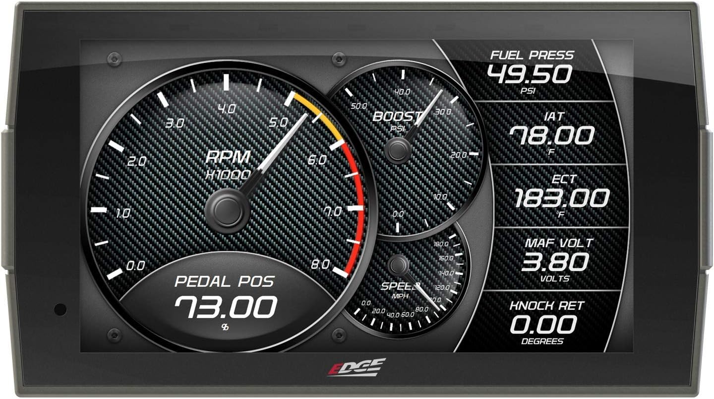 Edge Products CTS3 84130-3 Pantalla táctil OBD2 Monitor Scanner & EGT Kit de pirómetro de sonda 98620 compatible con vehículos de 1996 y más