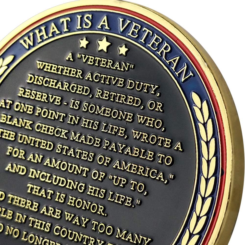 Moneda de desafío militar Veteranos militares Gracias por servir a nuestro país