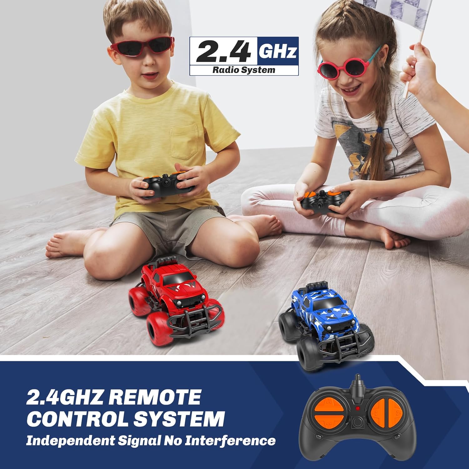 RC Cars – Juguetes para niños de 2, 3, 4 y 5 años, mini camión recargable, regalos de vehículo de juguete para niños, juguetes de automóvil a escala