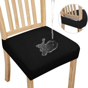Easy-Going Juego de 4 fundas de asiento 100% impermeables para sillas de comedor, fundas de asiento elásticas protectoras extraíbles y lavables, Easy-Going Juego de 4 fundas de asiento 100% impermeables para sillas de comedor, fundas de asiento elásticas protectoras extraíbles y lavables,