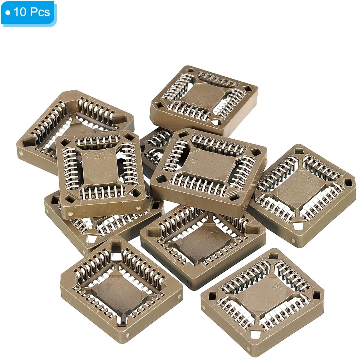PATIKIL PLCC32P IC Socket 32Pin 0.050 in Pitch SMT Dispositivos montados en superficie para placa PCB Paquete de 10