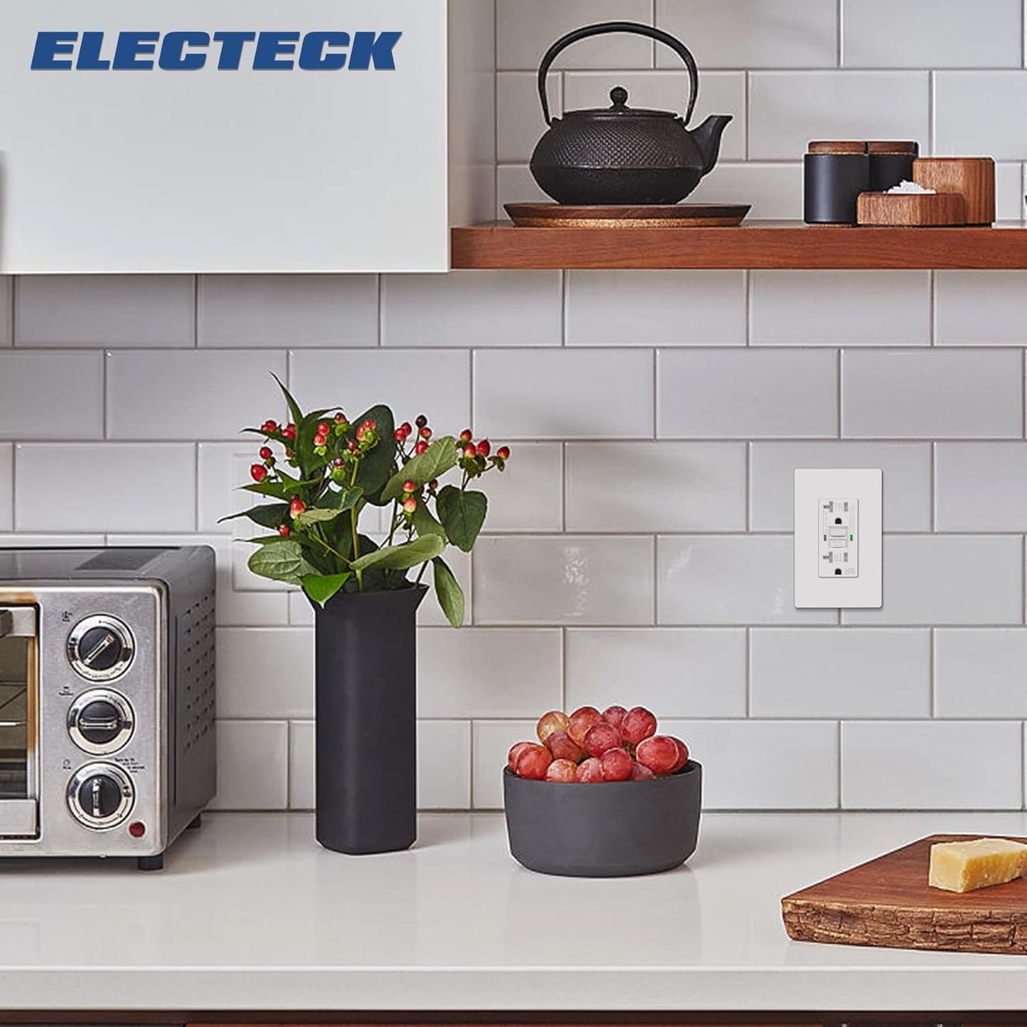 ELECTECK Paquete de 10 salidas GFCI de 20 amperios, a prueba de clima al aire libre (WR), receptáculos GFI de autoprueba con indicador LED,