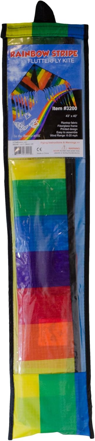 In the Breeze Arco iris raya Flut Delta Kite, 43 pulgadas
