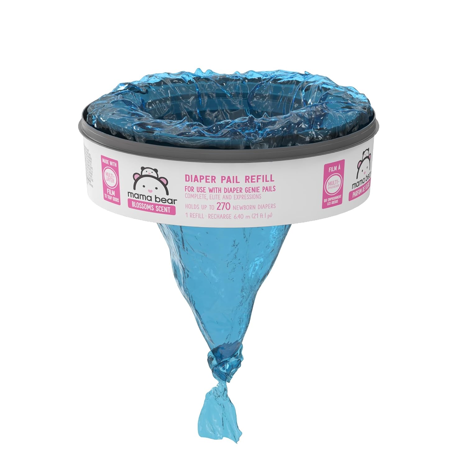 Marca Tienda  Mama Bear Blossoms – Recambios de cubo de pañales perfumados para cubos de Diaper Genie, 1080 unidades (4 paquetes de 270 unidades)