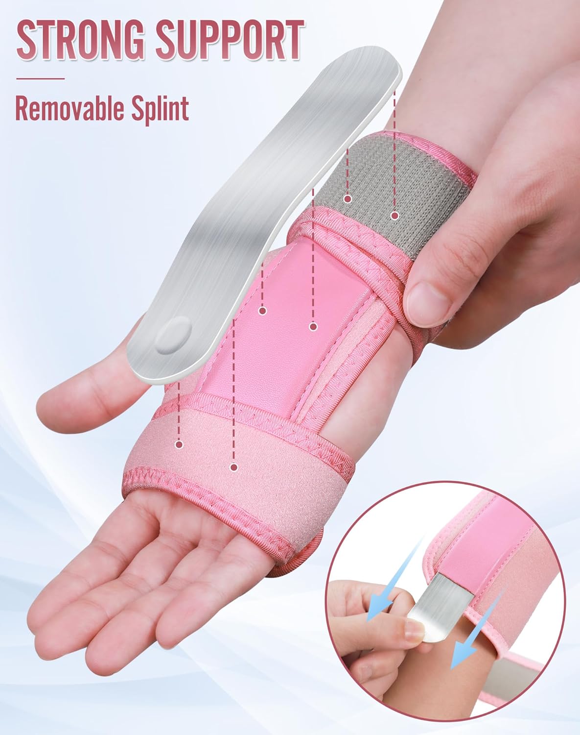 SUEH DESIGN Muñequera para túnel carpiano, 1 par de férula de muñeca para mano izquierda y derecha, muñequera ajustable para Tndonitis artritis y
