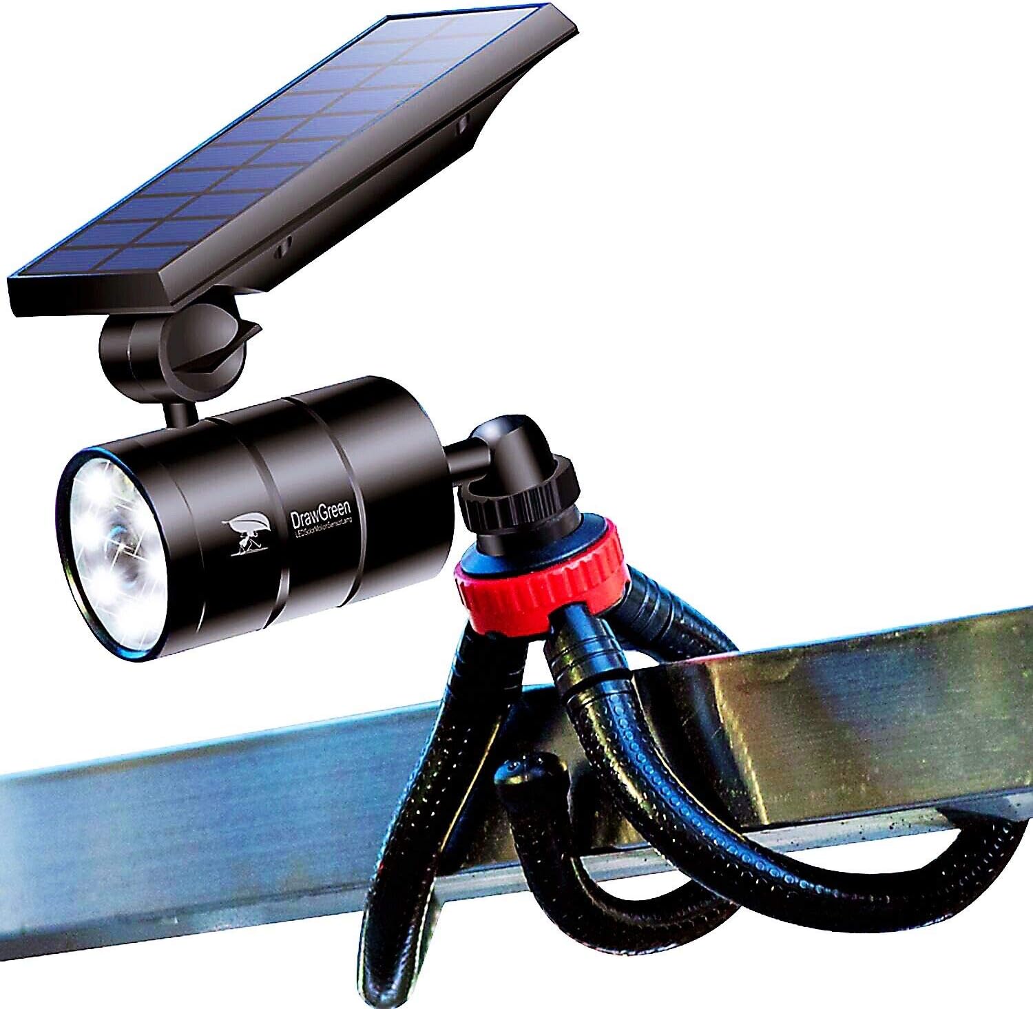 Luces solares de aluminio con sensor de movimiento para acampar al aire libre, 1400 lúmenes, 9 W (equivalente a 130 W), focos de emergencia LED para