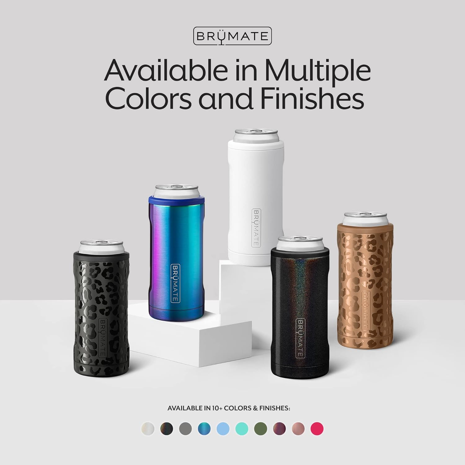 BrüMate Hopsulator Slim – Enfriador de latas aislado, para latas delgadas de 12 onzas, soporte para bebidas de acero inoxidable aislado, para