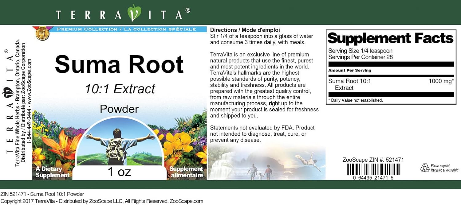 TerraVita Suma Root 101 Polvo (1 oz, ZIN 521471)