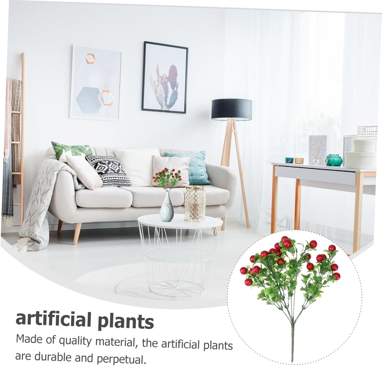 Abaodam 6 Pcs Plants Artificial Flowers Silk Flowers Decorative Bouquet Simulation Flowers Bundle Auspicious Fruit