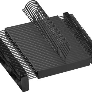 NORTHERN BROTHERS Paquete de 30 perchas negras para pantalones, perchas para faldas con clips, perchas de plástico para pantalones, pantalones NORTHERN BROTHERS Paquete de 30 perchas negras para pantalones, perchas para faldas con clips, perchas de plástico para pantalones, pantalones