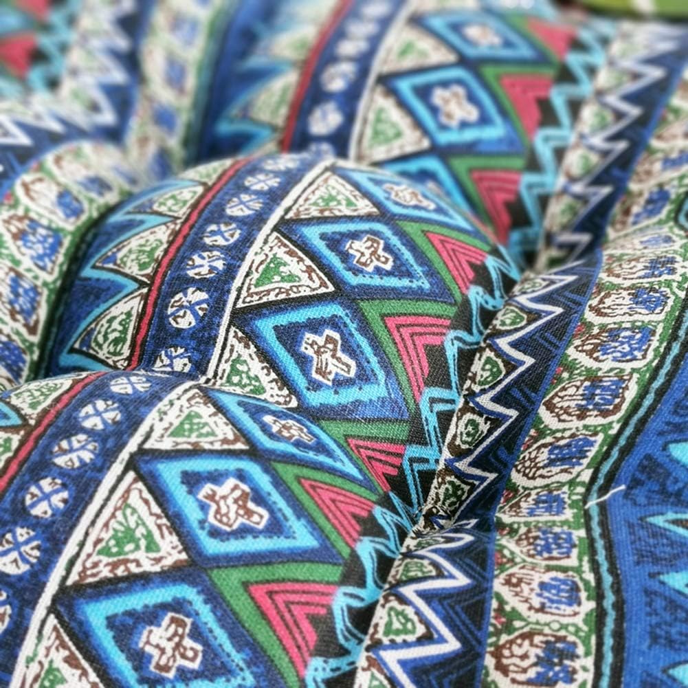 vctops Cojín cuadrado bohemio suave para silla de patio, para interiores, oficina, hogar, cocina, comedor, color azul, 16 x 16 x 4 pulgadas