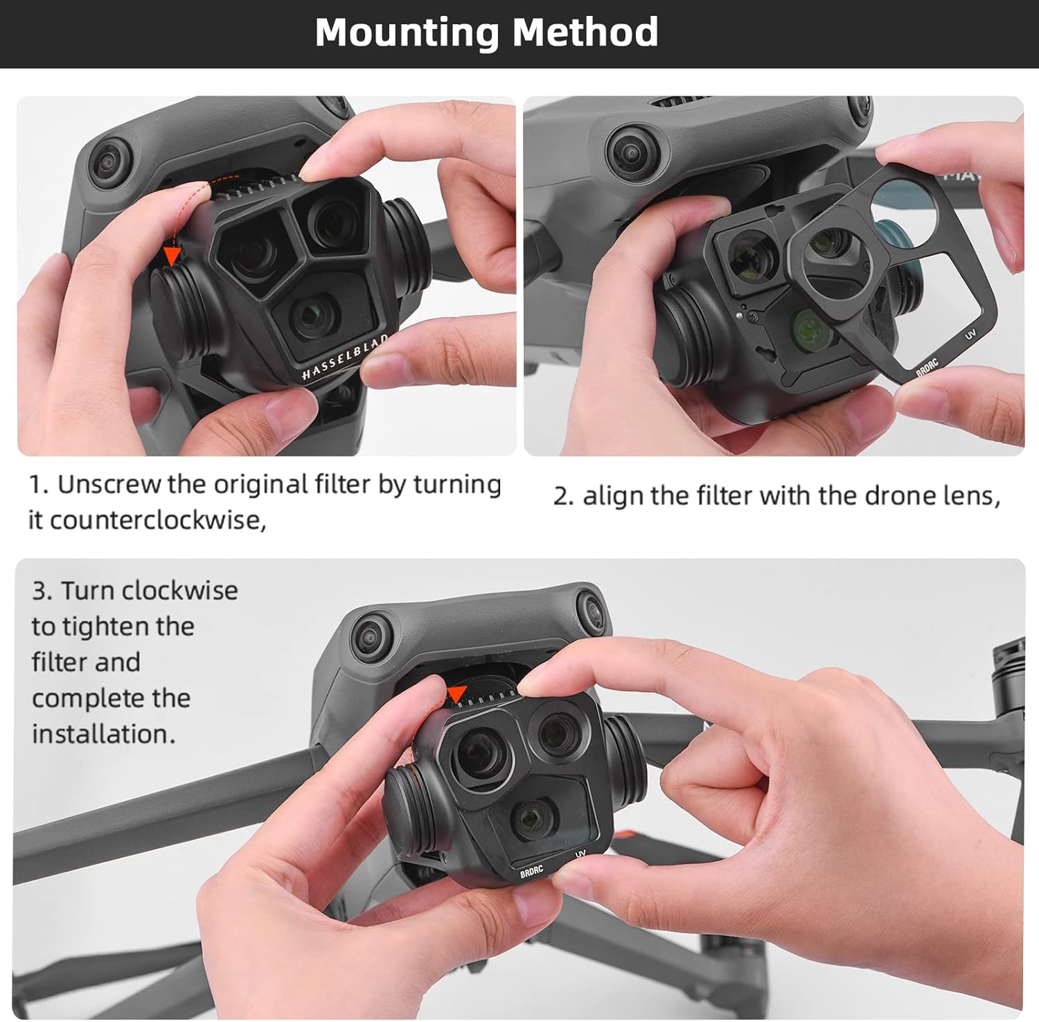 BRDRC ND16 – Filtro para DJI Mavic 3 Pro, accesorios de filtros de densidad neutra (versión de aluminio)