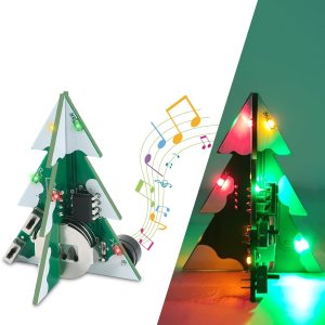 MiOYOOW SMDSMT – Kit de soldadura para árbol de Navidad, colorido LED intermitente, kit de electrónica para bricolaje, kit de práctica de soldadura MiOYOOW SMDSMT – Kit de soldadura para árbol de Navidad, colorido LED intermitente, kit de electrónica para bricolaje, kit de práctica de soldadura