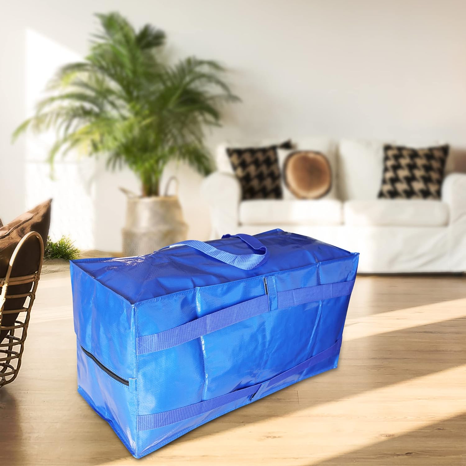 Bolsas de mudanza extragrandes  Paquete de 6 bolsas de mudanza resistentes  Correas resistentes para mochila con asas, cremalleras, bolsas de