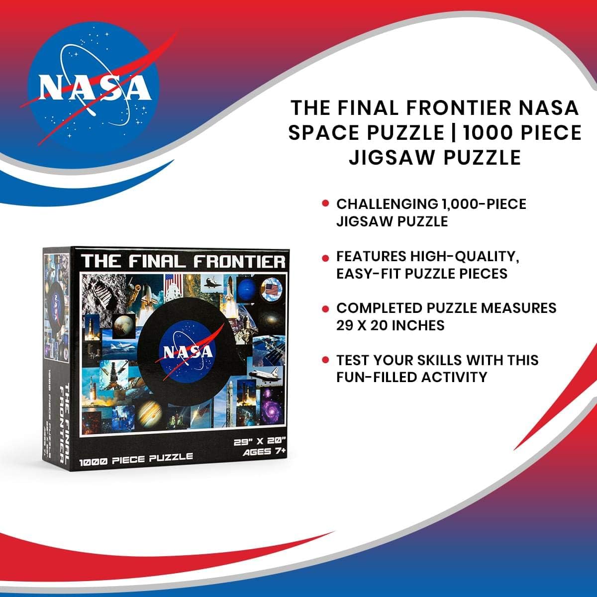 The Final Frontier – Rompecabezas espacial de la NASA para adultos y niños, rompecabezas de 1000 piezas, rompecabezas interactivo para noche de