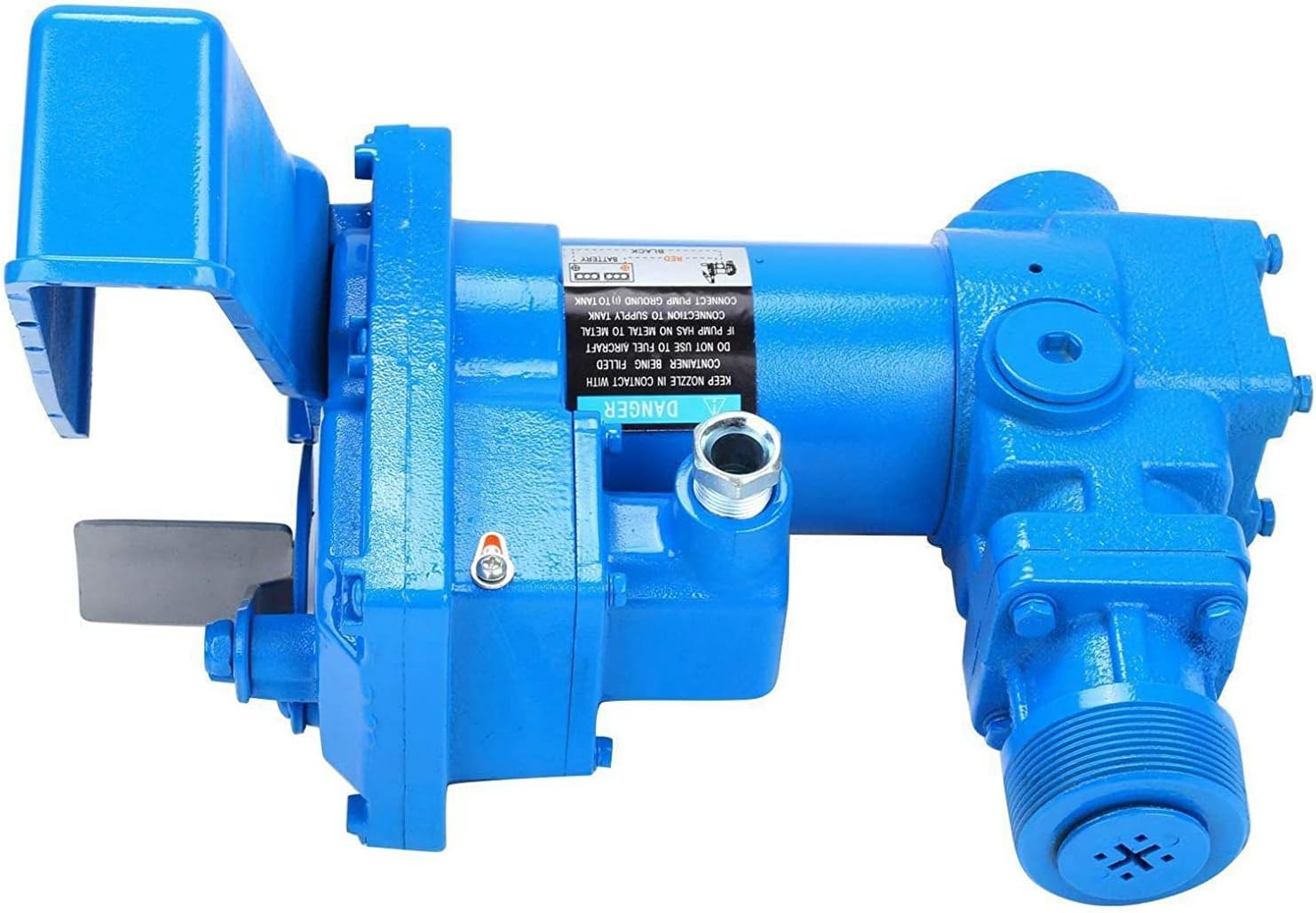 SUPERFASTRACING Bomba de transferencia de combustible de 20GPM 12V Gasolina CC (boquilla manual, manguera de descarga, medidor mecánico de galones,