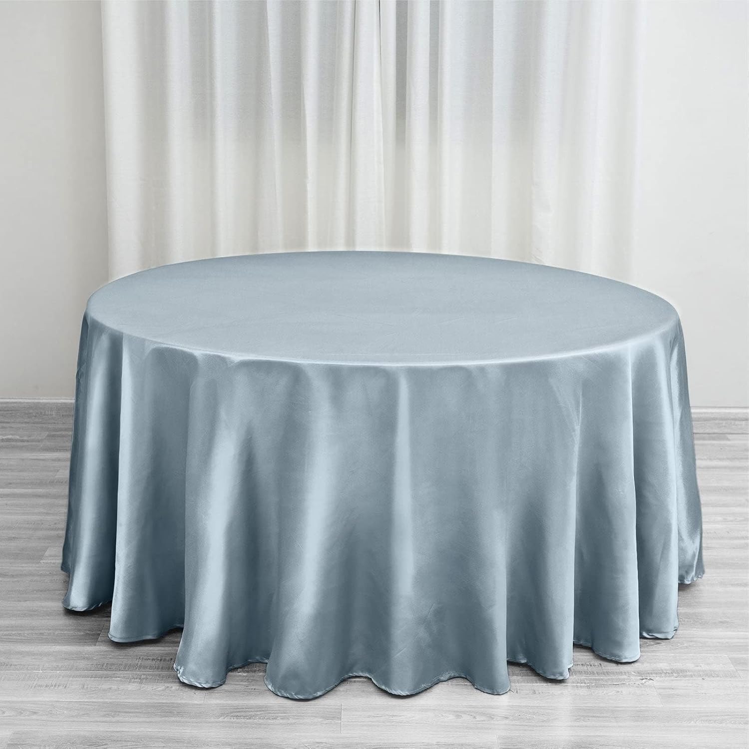 Efavormart – Mantel redondo de satén de 120 pulgadas para cocina, comedor, catering, boda, fiesta de cumpleaños, eventos