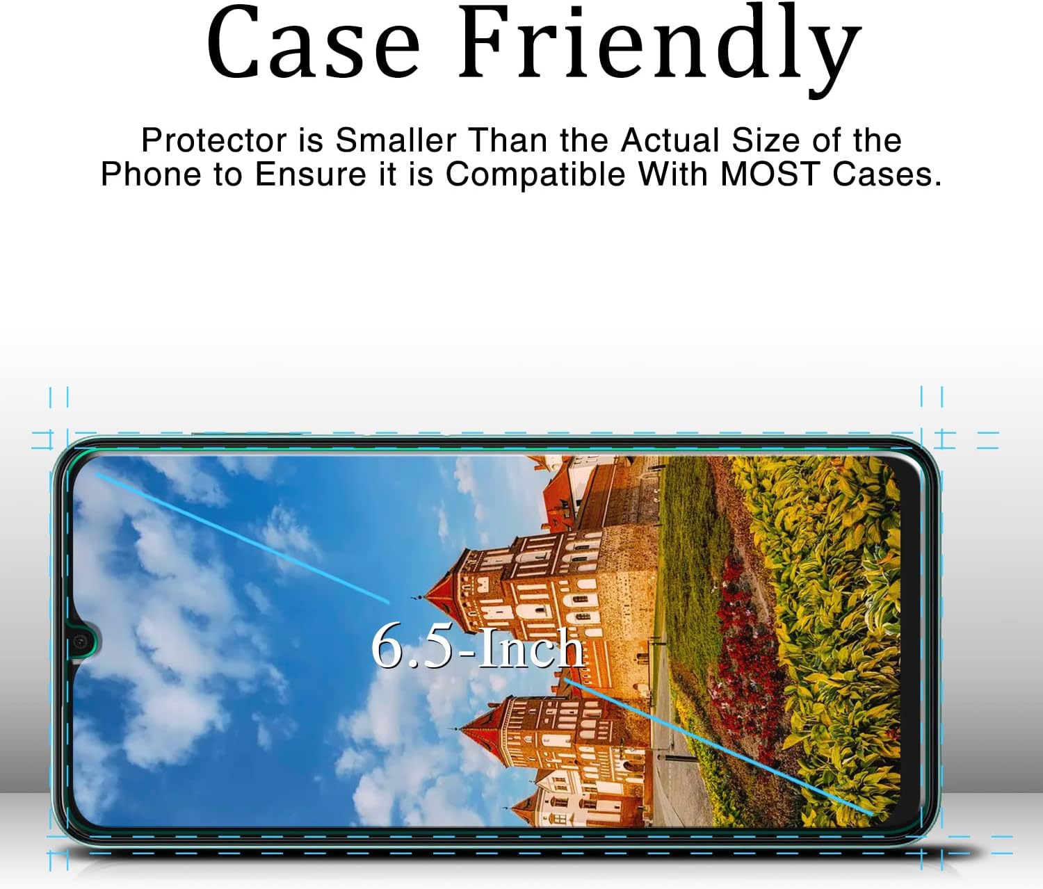 KAREEN Paquete de 2 Protector de pantalla diseñado para Samsung Galaxy A13 5G, vidrio templado, antiarañazos, sin burbujas, compatible con fundas,