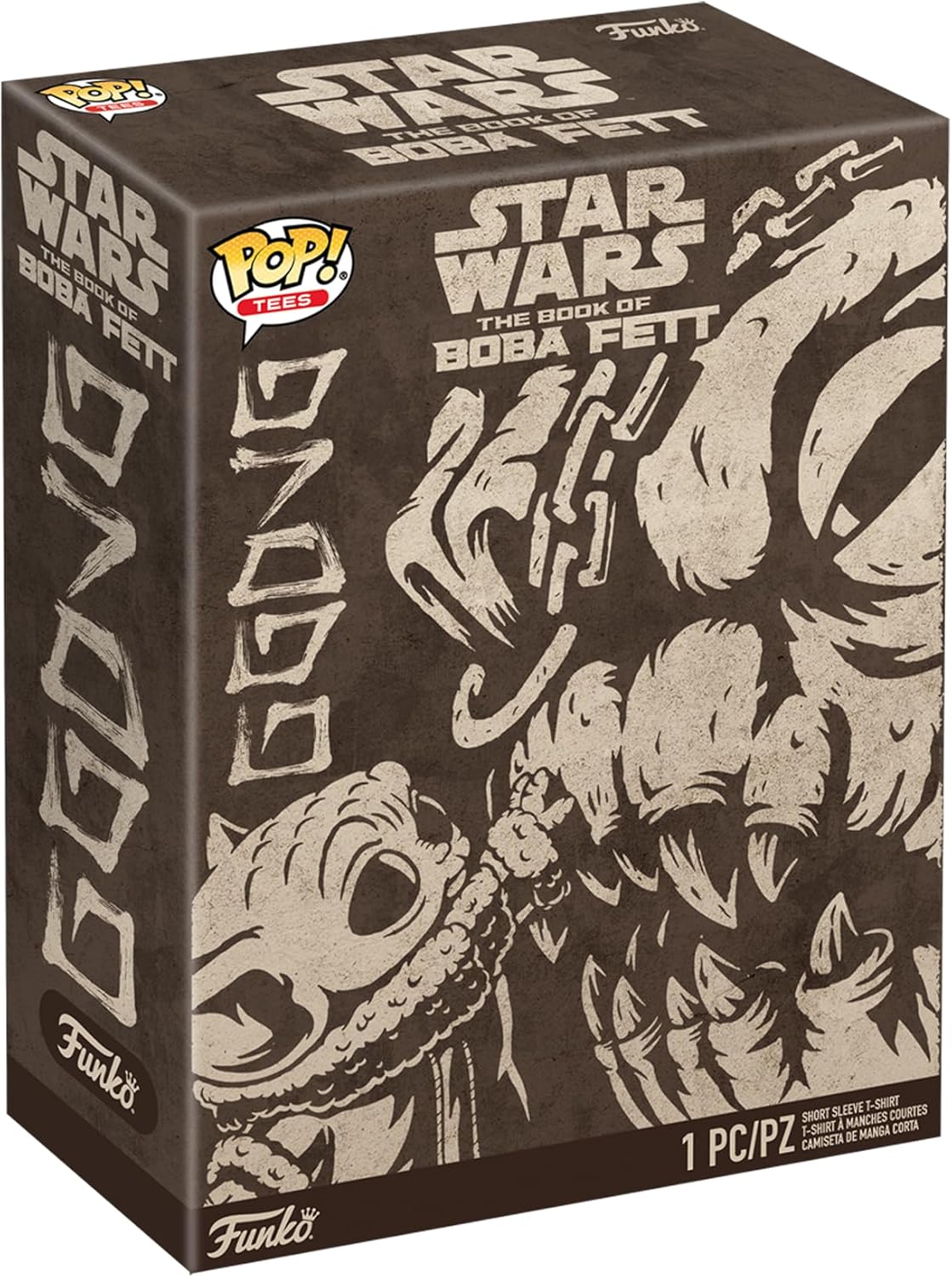 Funko Pop! Boxed Tee Star Wars – El libro de Boba Fett, Grogu con Rancor – 2XL