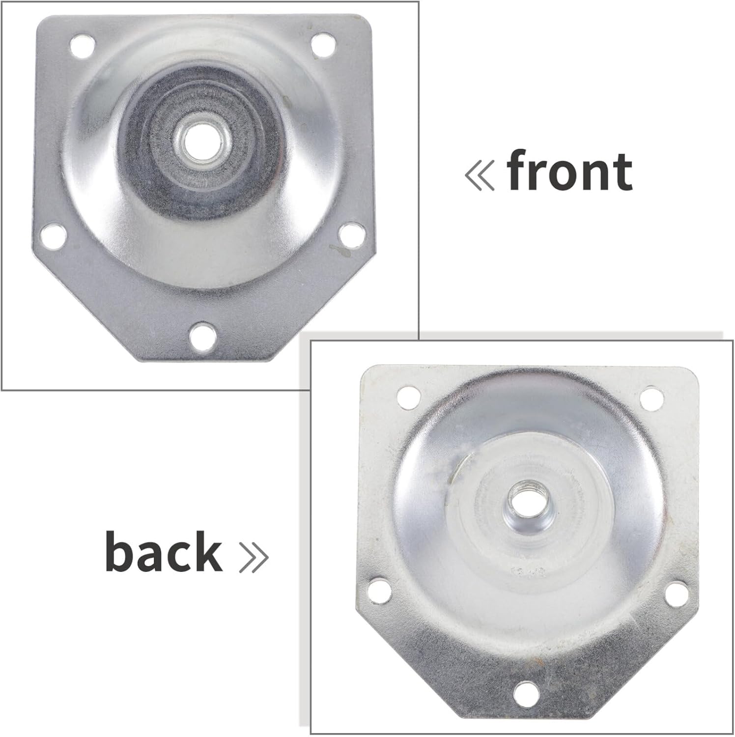 DOITOOL 4 placas de montaje de patas en ángulo de 14 grados, soportes para patas de muebles, placas en T, patas de sofá M8 con pernos de suspensión,