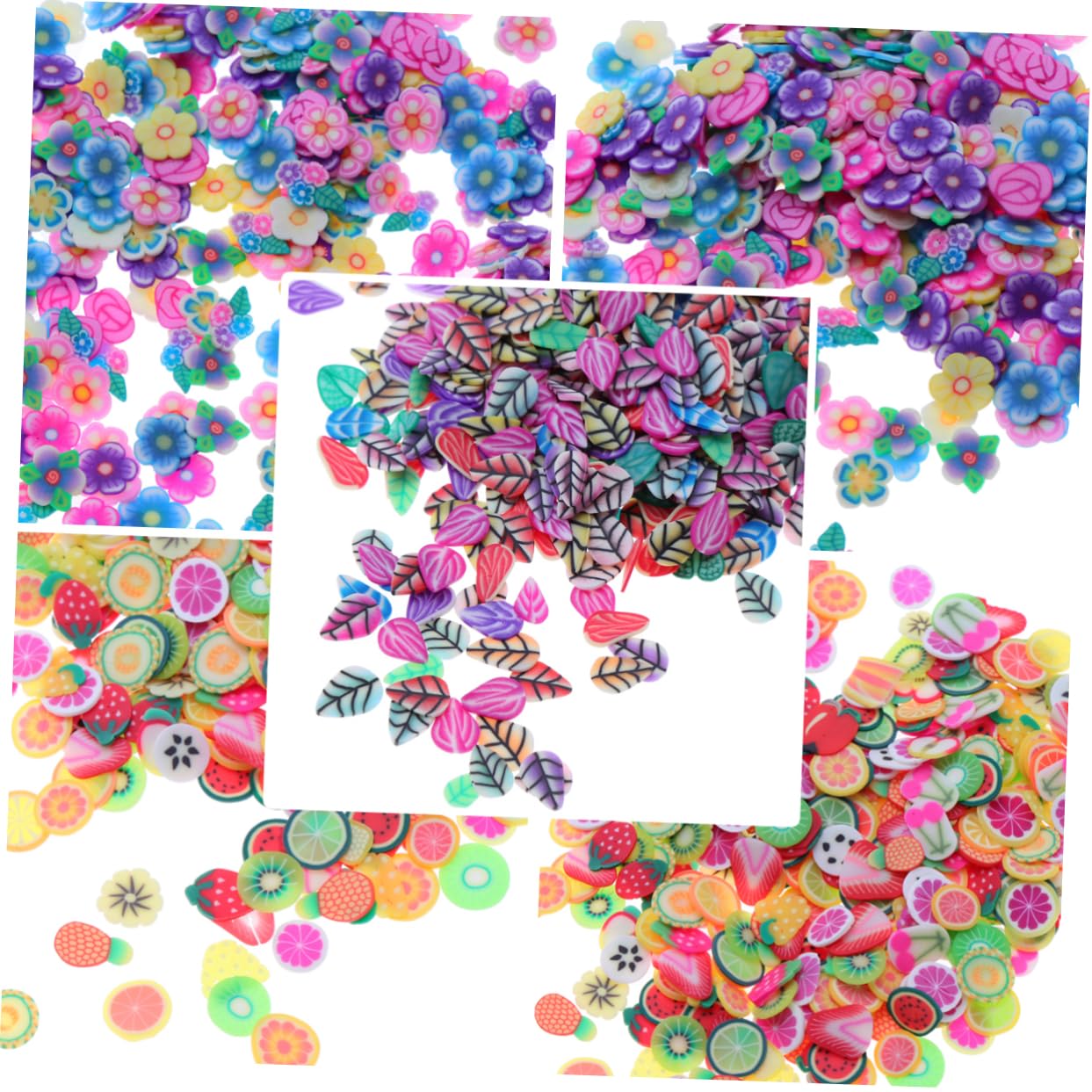 EXCEART 9 paquetes de materiales para uñas, decoración de arte de uñas, decoración de frutas, rebanadas de frutas para rodajas de uñas, relleno de