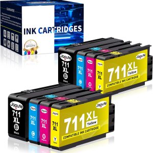 Jagute 711XL 711 – Cartuchos de tinta de repuesto para HP 711 XL, funciona con impresoras HP Designjet T100 T120 T520 de 24 pulgadas y 36 pulgadas Jagute 711XL 711 – Cartuchos de tinta de repuesto para HP 711 XL, funciona con impresoras HP Designjet T100 T120 T520 de 24 pulgadas y 36 pulgadas