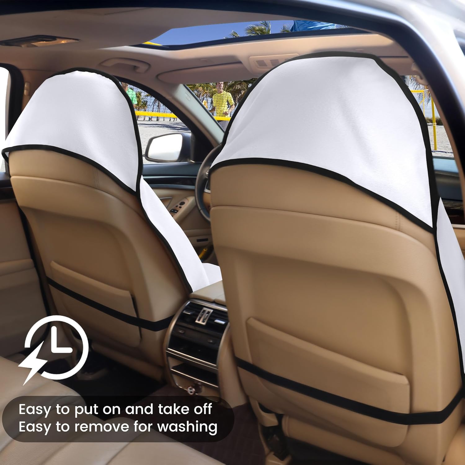 AOTOTON – Juego de 1 funda impermeable para asiento de automóvil, ajuste universal para la mayoría de camiones, SUV, fitness, atletas, mascotas,