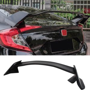 Compatibilidad de alerón trasero con Civic 10 generación 2016-2021 Tapa trasera del maletero Alerón Ala JDM Type-R Estilo ABS Primer Negro Compatibilidad de alerón trasero con Civic 10 generación 2016-2021 Tapa trasera del maletero Alerón Ala JDM Type-R Estilo ABS Primer Negro