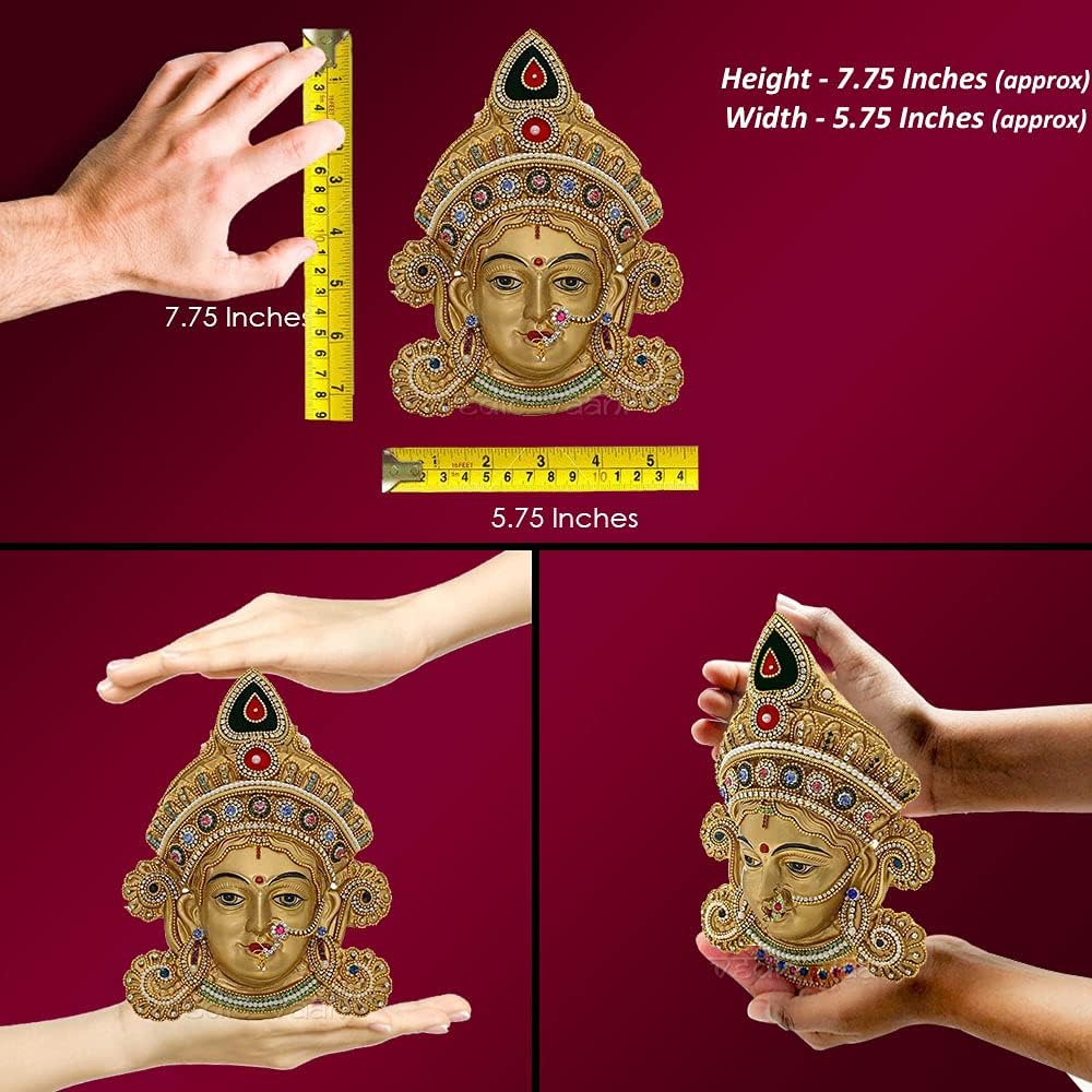 Vedic Vaani Goddess Laxmi Devi Face Idol Mukhota For Vara lakshmi Margashirsha Vratha Pooja