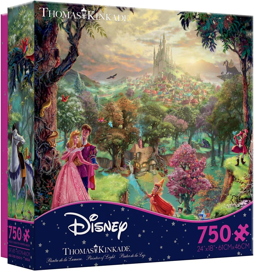 Ceaco colección de Disney de Thomas Kinkade Sleeping Beauty rompecabezas multicolor de 750piezas, 5pulgadas