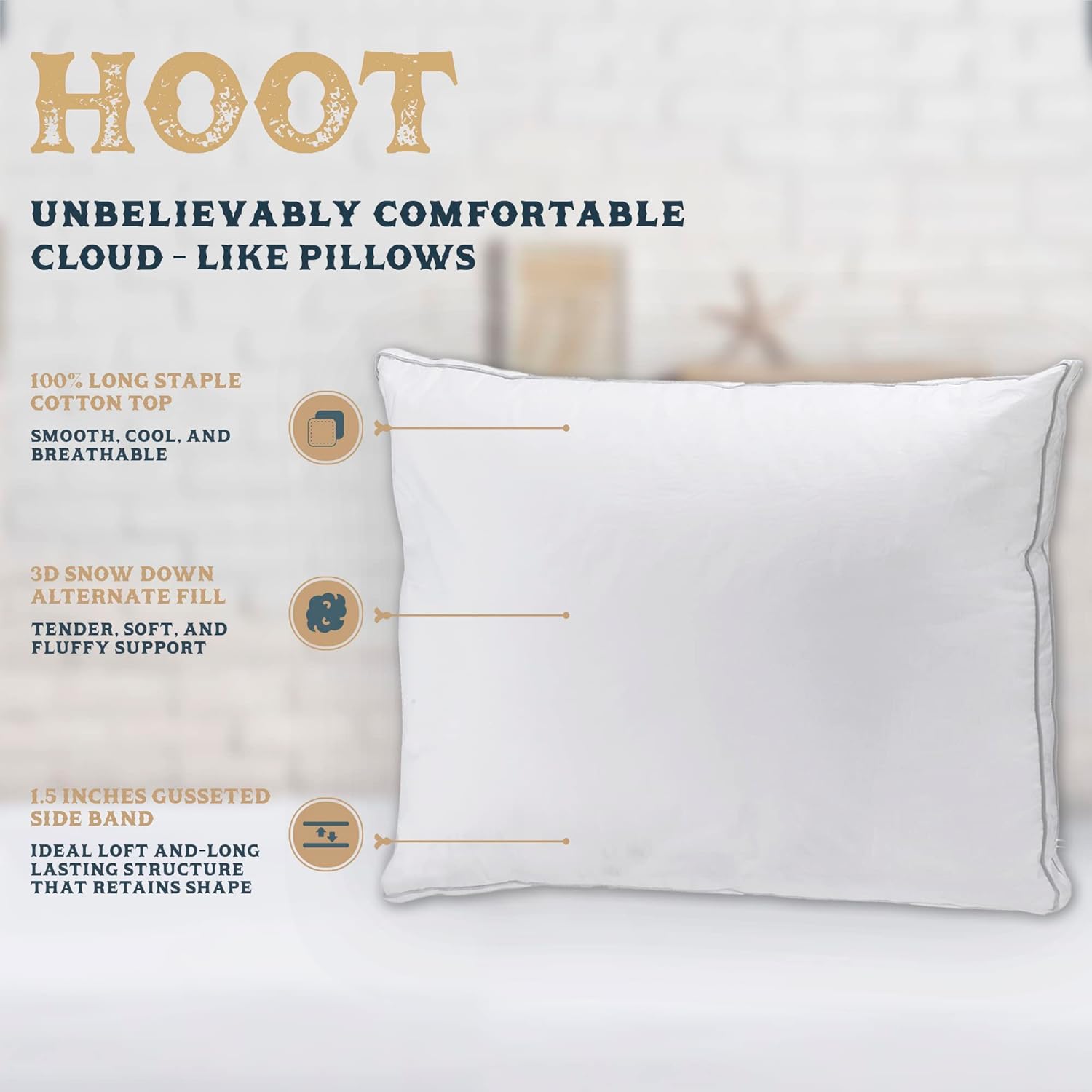 TEXAS LINEN CO. Hotel Collection – Almohada de cama para dormir, tamaño King, 1 pieza, extra suave, refrescante, almohada de algodón de lujo con