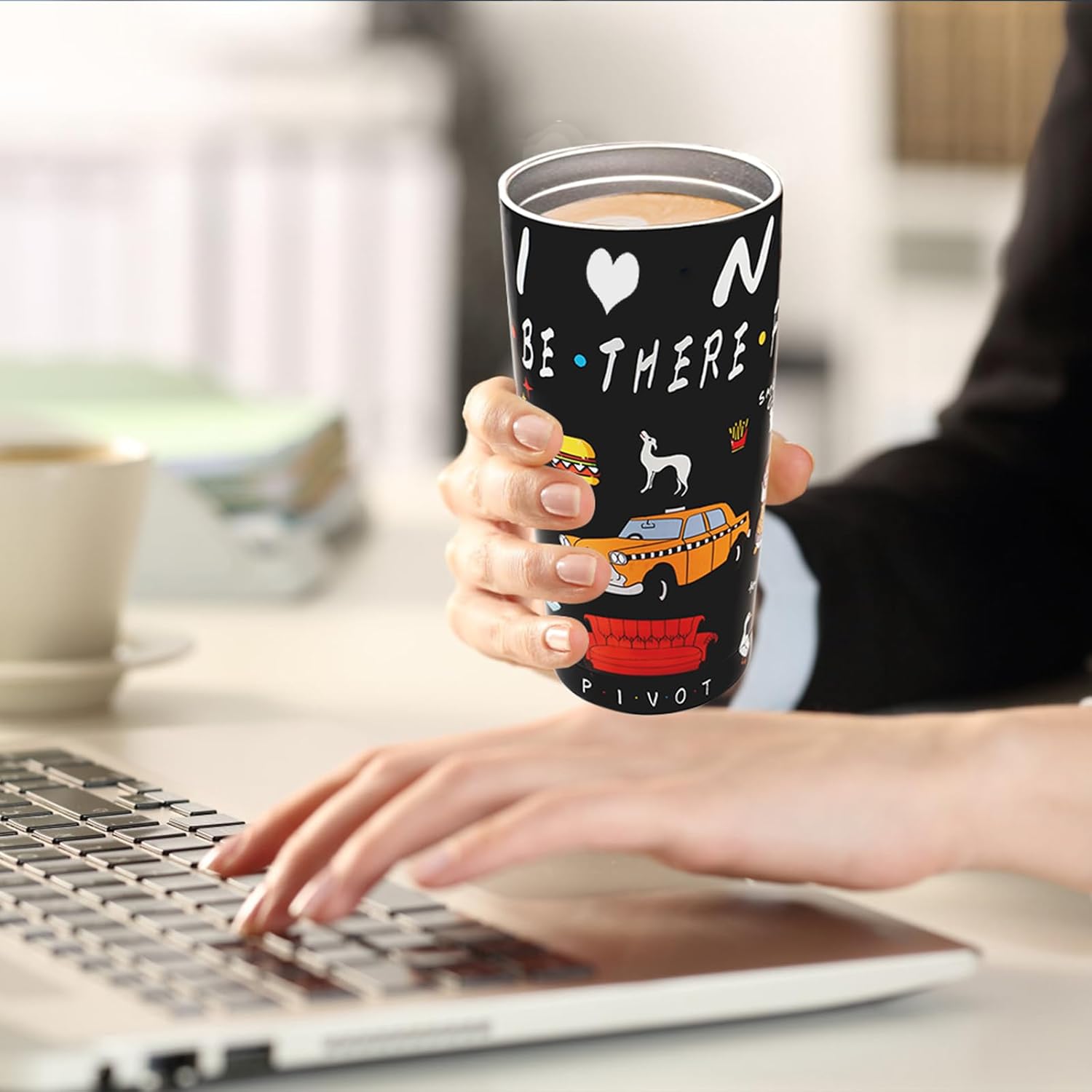 Vaso de 20 onzas con tapa, divertido programa de televisión, regalos divertidos para programas de televisión, taza de acero inoxidable aislada al
