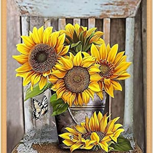 VIGEGU Kits de punto de cruz de flores, kits de punto de cruz estampado para principiantes y adultos, kits de punto de cruz de 11 quilates, kit de VIGEGU Kits de punto de cruz de flores, kits de punto de cruz estampado para principiantes y adultos, kits de punto de cruz de 11 quilates, kit de