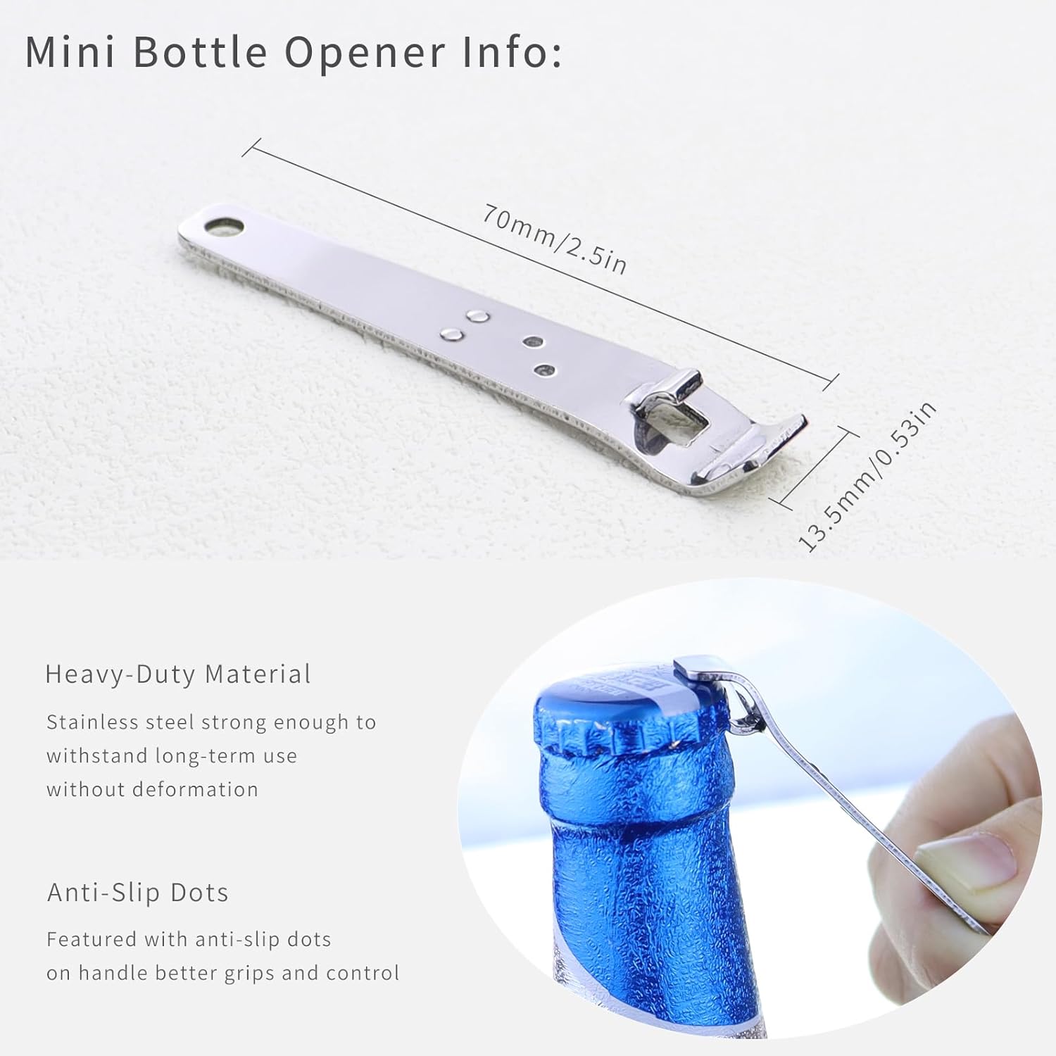 Abrebotellas con clip de carrete, mini abrebotellas de botox, removedor de tapa de líquido oral, levantador de tapa de líquido, clínica, hospital,
