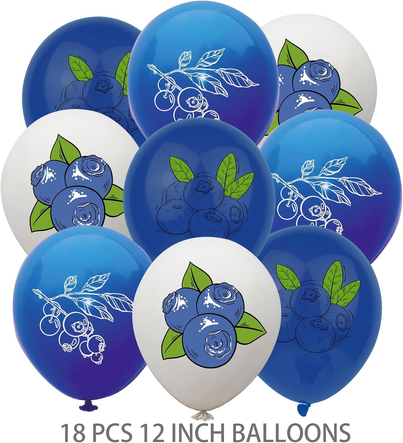 Decoraciones de cumpleaños de arándanos, suministros de fiesta de arándanos, incluye pancarta de cumpleaños de arándanos para decoración de