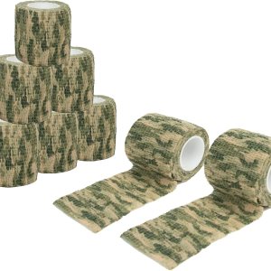 LOOGU Cinta adhesiva de camuflaje con forma de camuflaje no tejida para linterna de cámara (2.0 pulgadas x 14.76 pies) LOOGU Cinta adhesiva de camuflaje con forma de camuflaje no tejida para linterna de cámara (2.0 pulgadas x 14.76 pies)