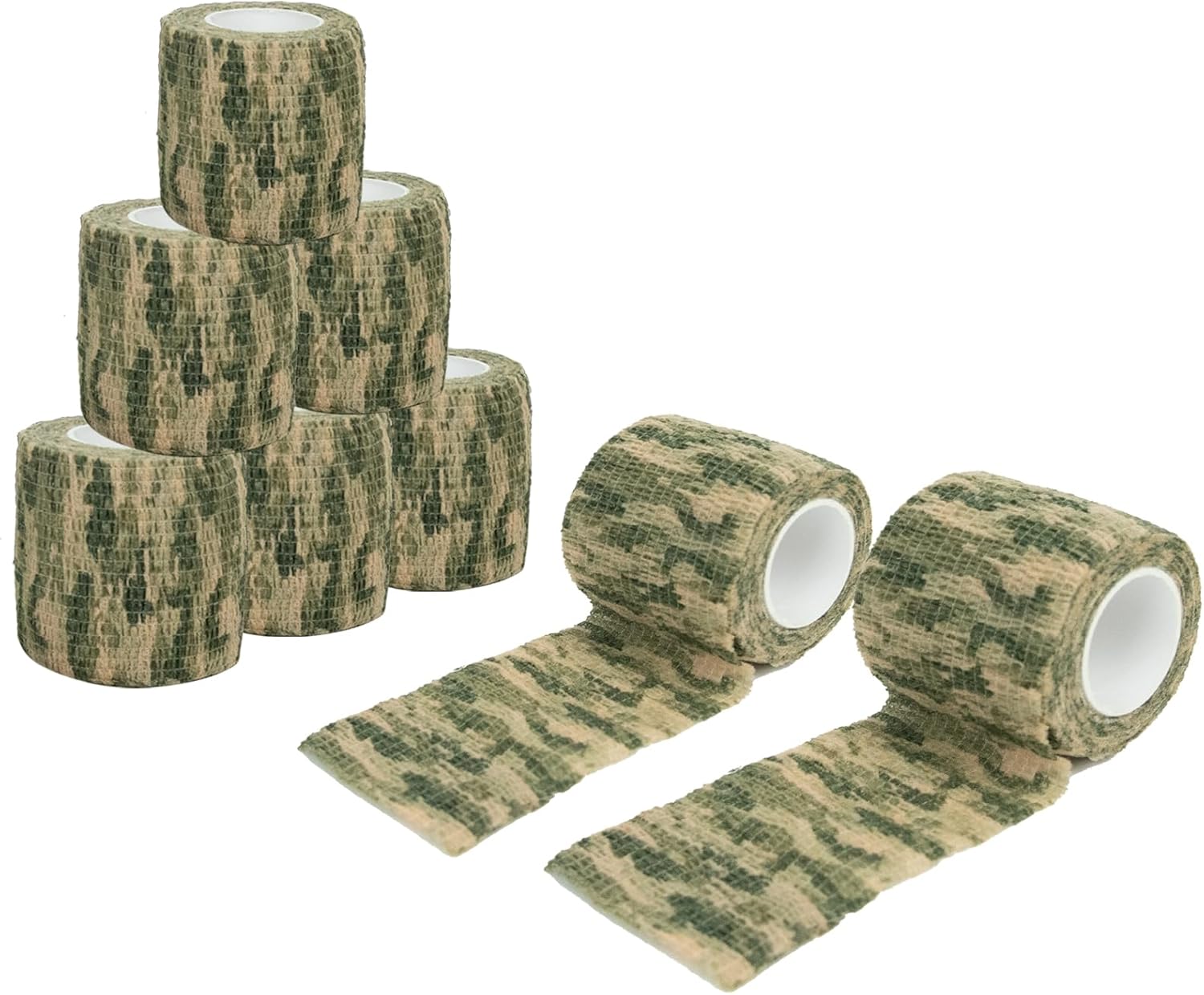 LOOGU Cinta adhesiva de camuflaje con forma de camuflaje no tejida para linterna de cámara (2.0 pulgadas x 14.76 pies)