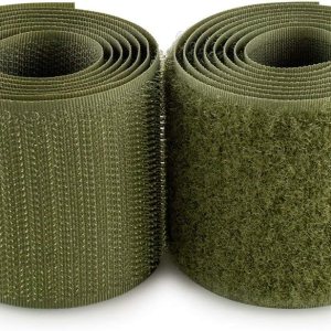 Cinta de gancho y bucle de 2 pulgadas de ancho, color verde oliva, no adhesiva, 1 yarda de longitud, cinta de nailon verde oliva, juego de Cinta de gancho y bucle de 2 pulgadas de ancho, color verde oliva, no adhesiva, 1 yarda de longitud, cinta de nailon verde oliva, juego de