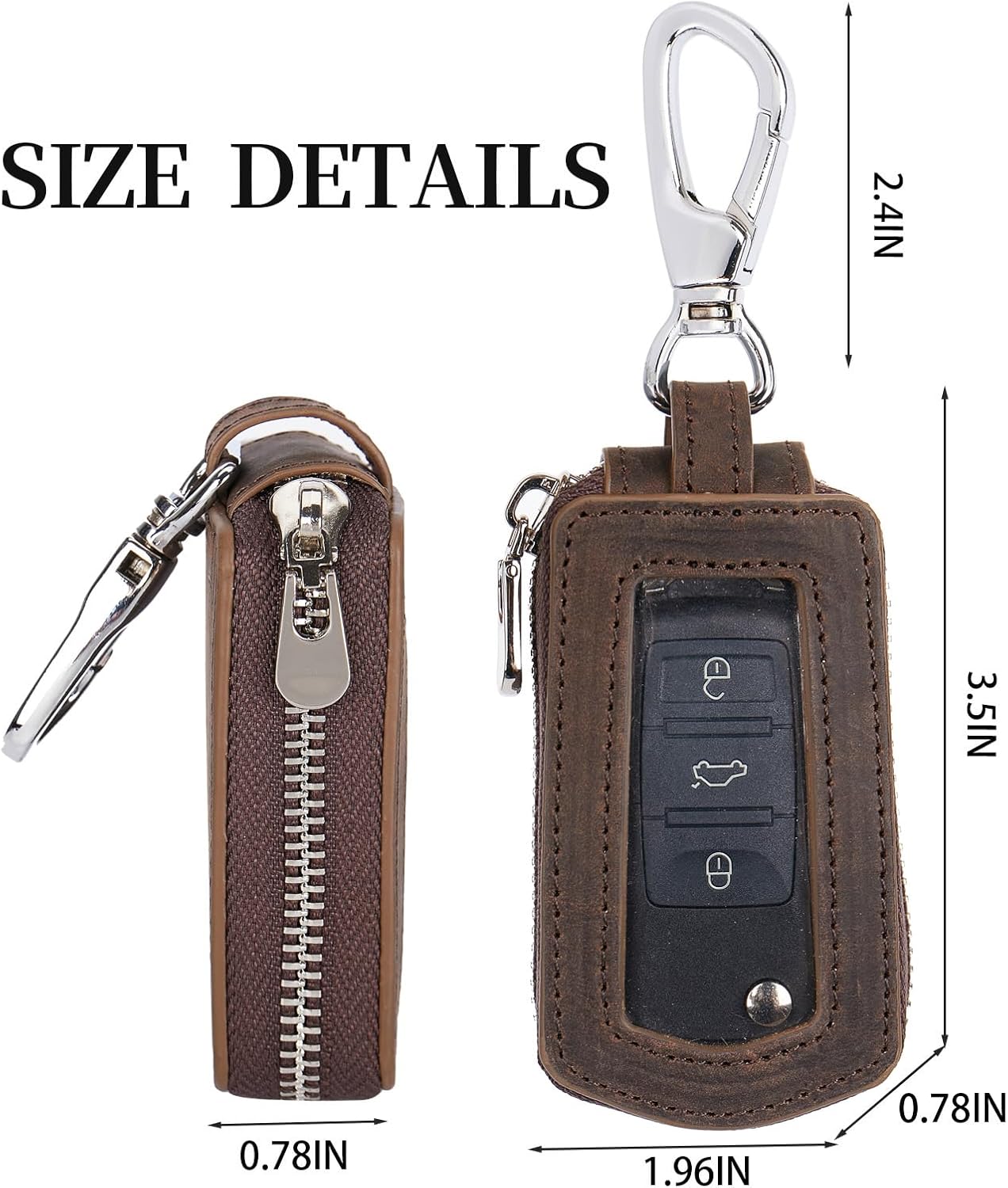 Funda universal para llavero de automóvil, funda de cuero para llavero, protector de llavero, soporte para llavero de automóvil para llavero remoto