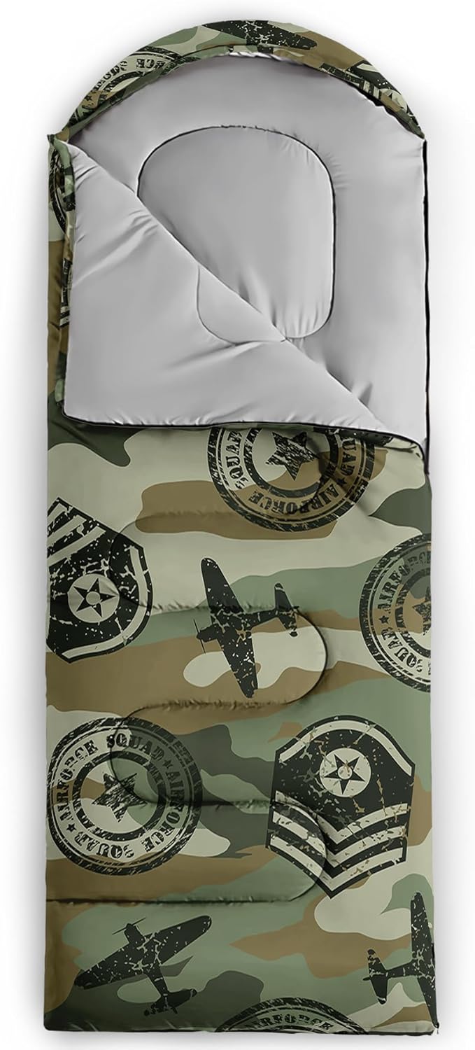Axolotl Saco de dormir de unicornio para niños y niñas, saco de dormir ligero y cálido para clima frío, saco de dormir portátil impermeable con saco