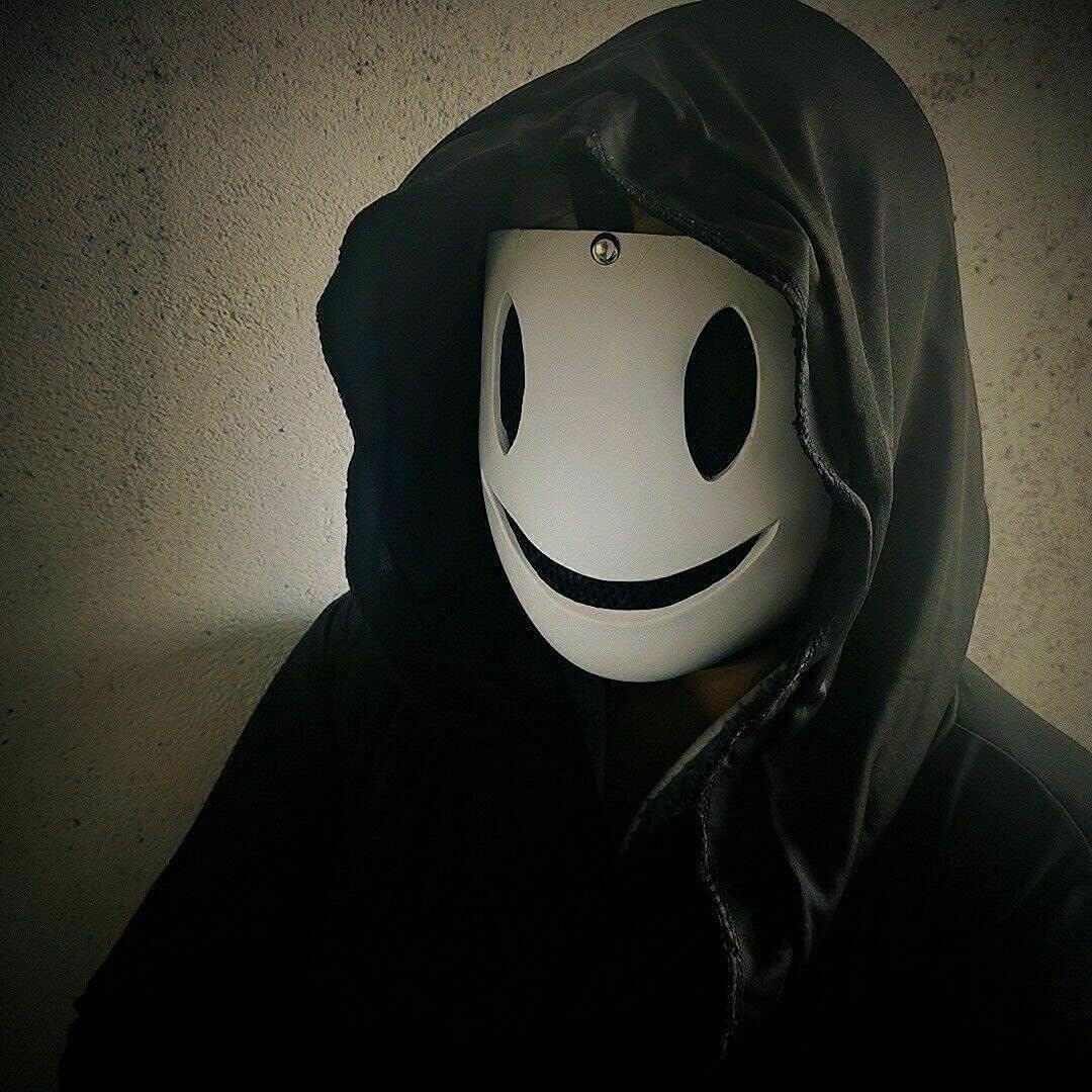 Máscara de invasión de talle alto, maquillaje de Halloween, baile, francotirador, sonreírsin boca, cara realiza accesorios de cosplay
