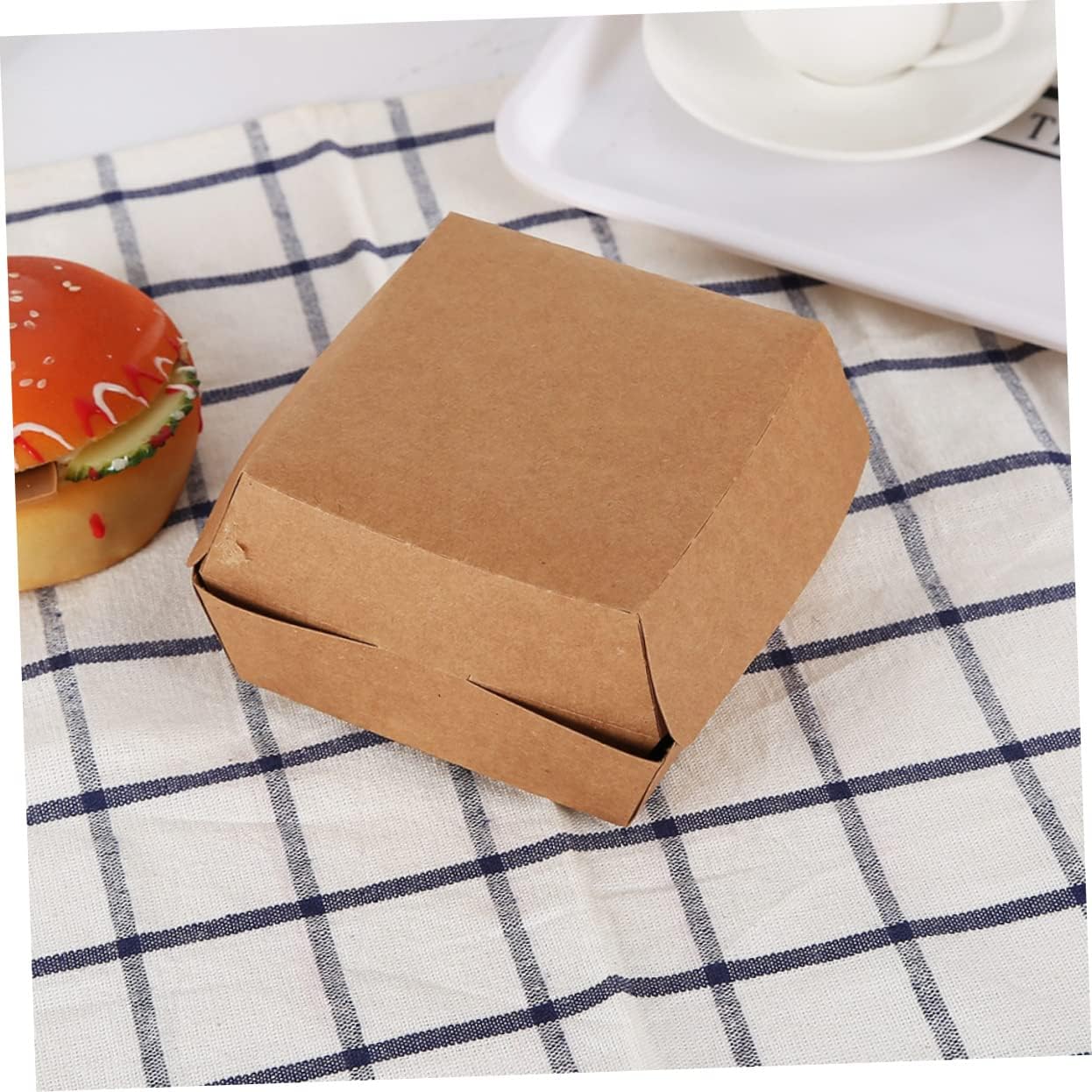 NOLITOY Caja de hamburguesa 30 piezas bandejas de plástico para servir mini contenedores desechables bandejas de alimentos contenedores con tapas