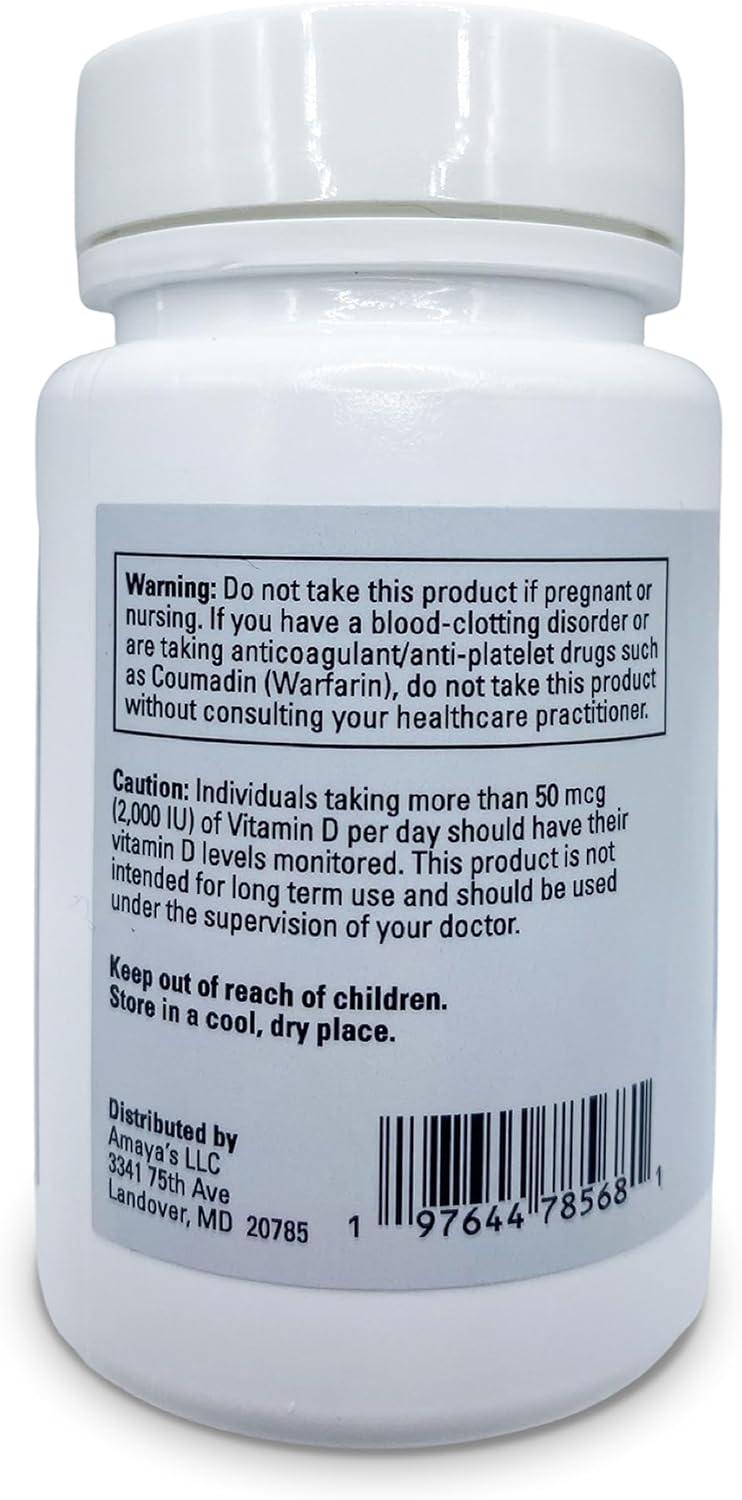 ADK – Suplemento dietético para apoyar la estructura ósea, la salud del corazón y la función inmunológica – con vitamina A, vitamina D3 5,000 UI y
