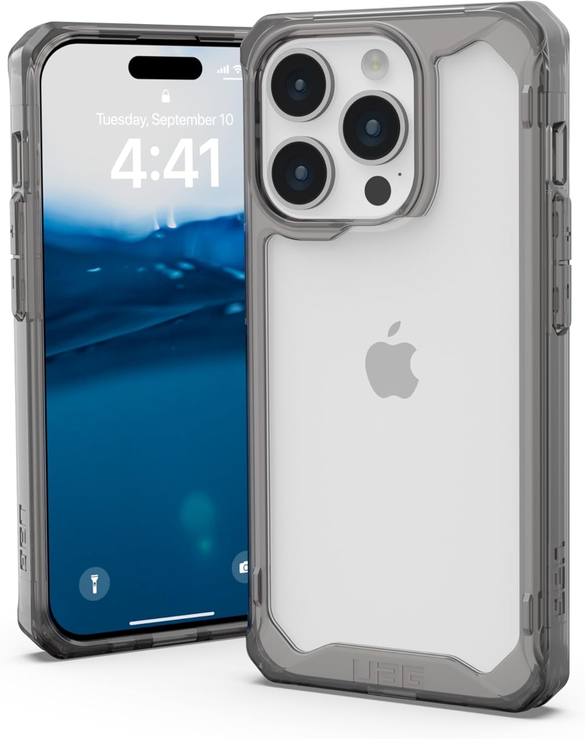 URBAN ARMOR GEAR UAG – Funda compatible con iPhone 15 Pro de 6.1 pulgadas, cubierta protectora resistente a las caídas de grado militar transparente