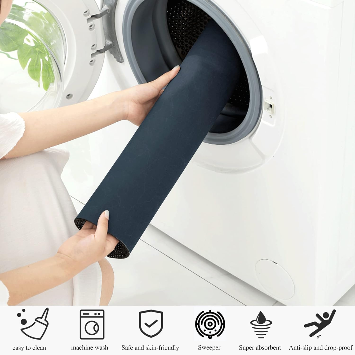 Tapetes de baño finos, tapete de baño de microfibra, alfombras de contorno antideslizantes, bañera a máquina, tapete de baño de piedra de baño de