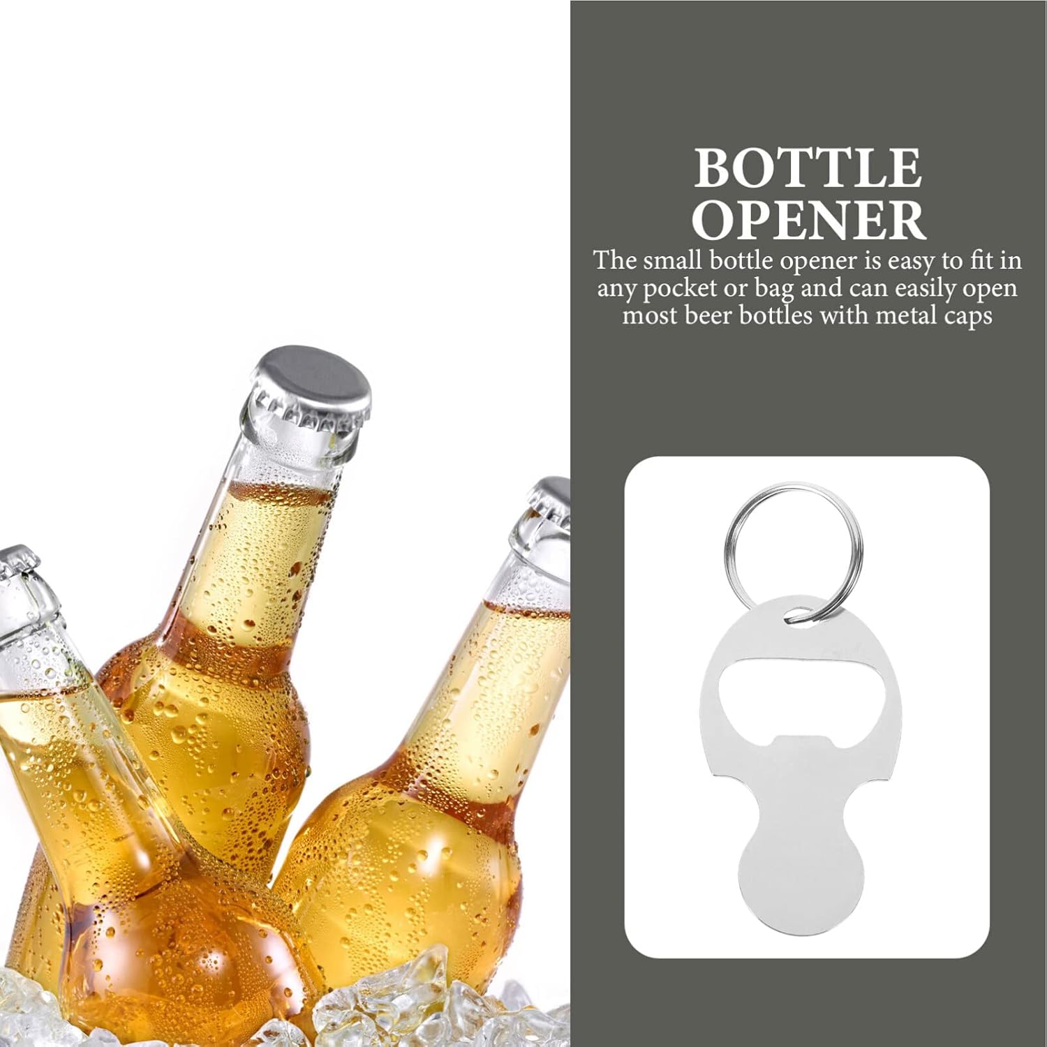 Gadpiparty 6 piezas de fichas de carrito de compras de aleación de aluminio, prácticos abrebotellas, llavero de metal antipérdida para hombres y
