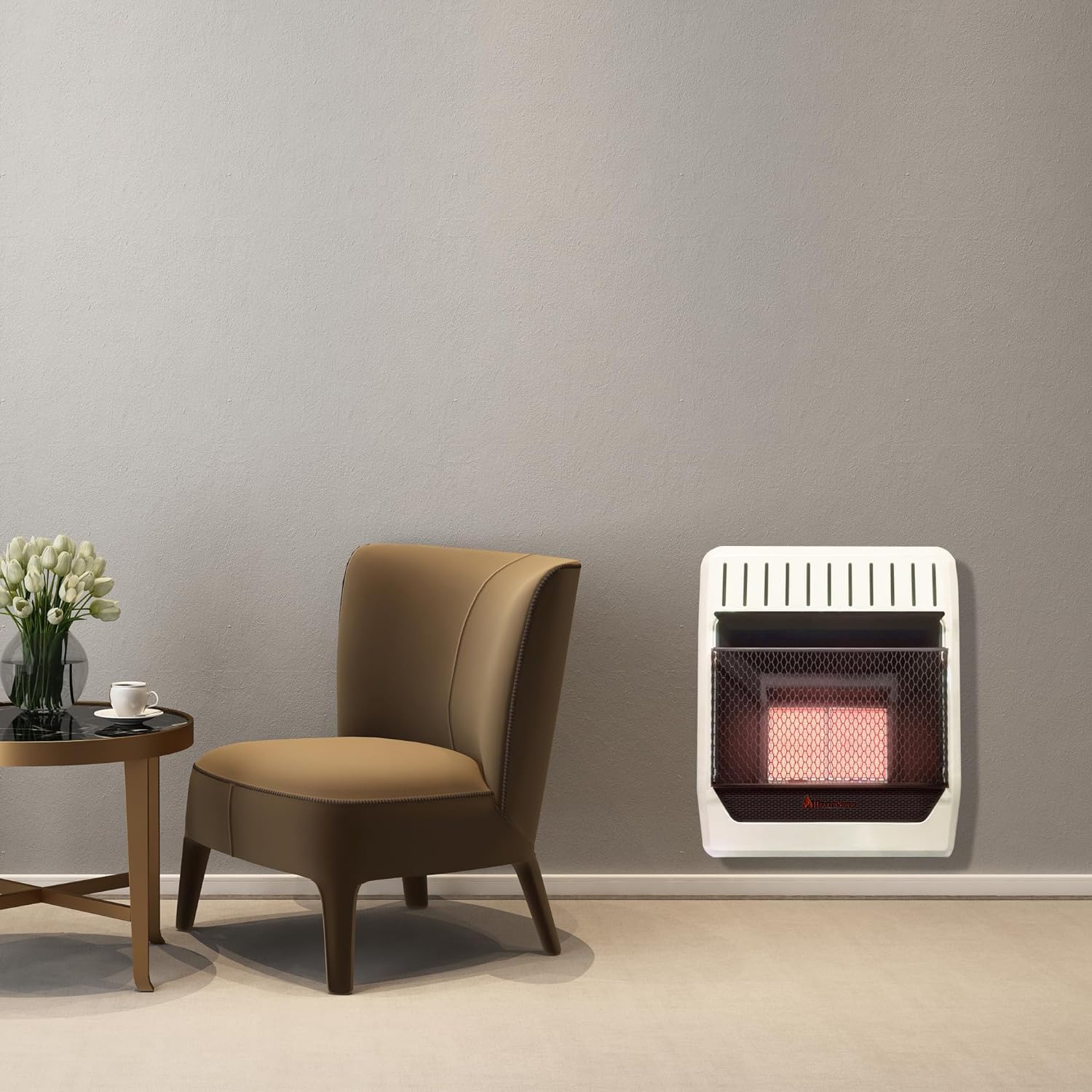IR16T-BB Calentador infrarrojo de combustible dual sin ventilación con control de termostato para uso doméstico y oficina, 20000 BTU, calienta hasta