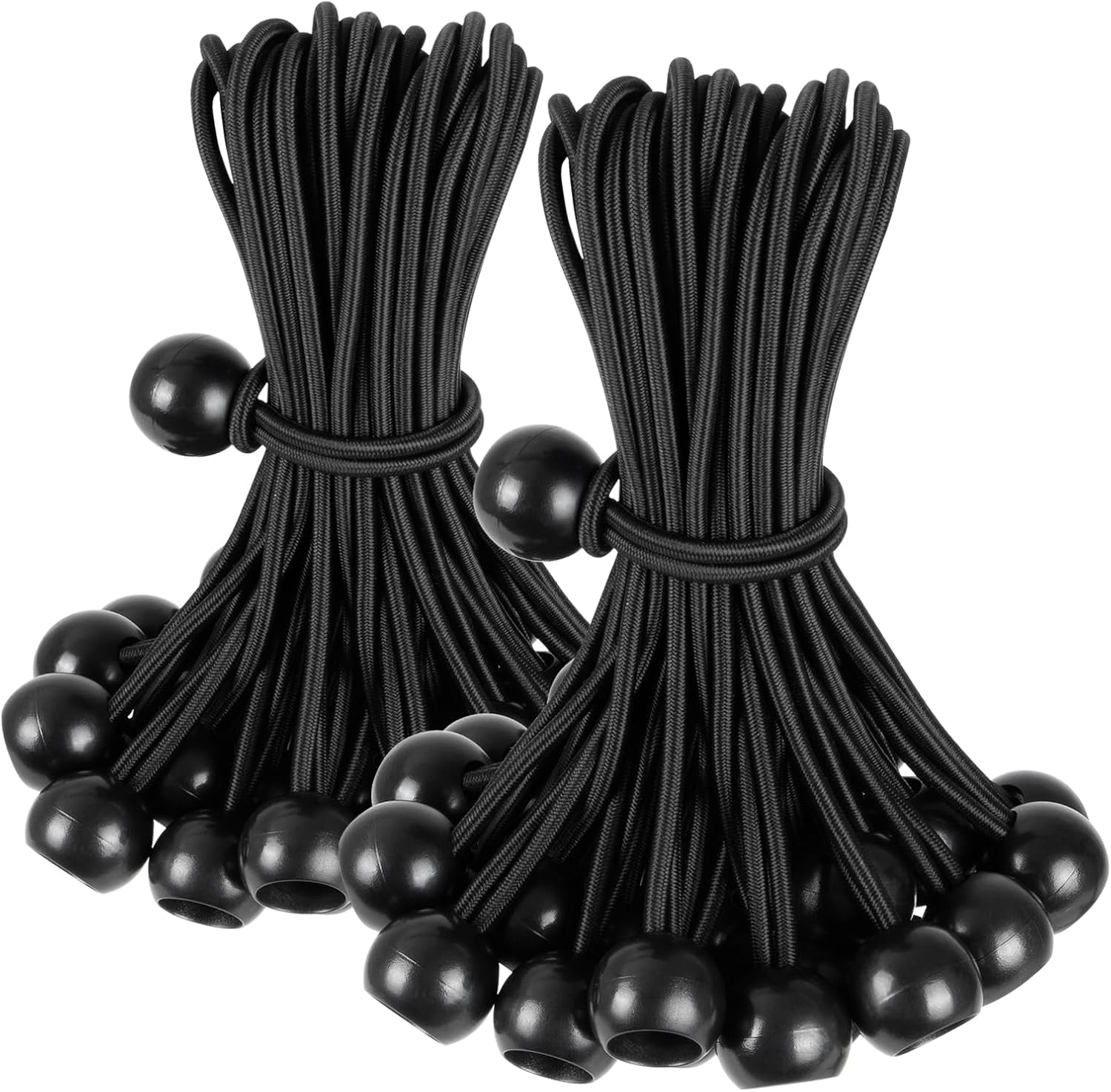Cuerda elástica de bolas de 6 pulgadas, 120 bolas elásticas para cuerdas de amarre de lona, resistentes para toldos al aire libre, tiendas de
