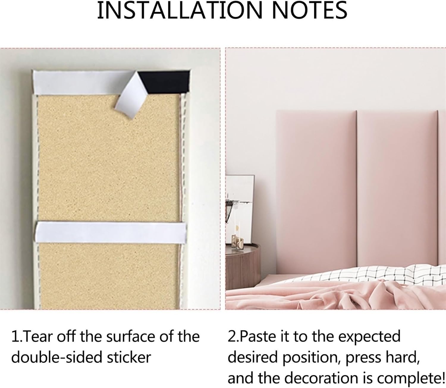 Cabecera 3D anticolisión acolchada de pared, cabecero tapizado, paneles de pared insonorizados para dormitorio y sala de juegos (color B, tamaño 47