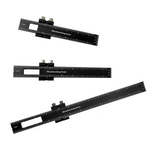 Regla de carpintería Precisión, regla multifuncional para escribir (paquete de 3) 6,8,12 pulgadas, regla en T de medición ajustable de aleación de Regla de carpintería Precisión, regla multifuncional para escribir (paquete de 3) 6,8,12 pulgadas, regla en T de medición ajustable de aleación de